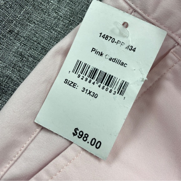 NWT Bonobos Pink Cadillac Stretch Washed Chino Pants - Size 31x30 Slim Men’s - Picture 7 of 12